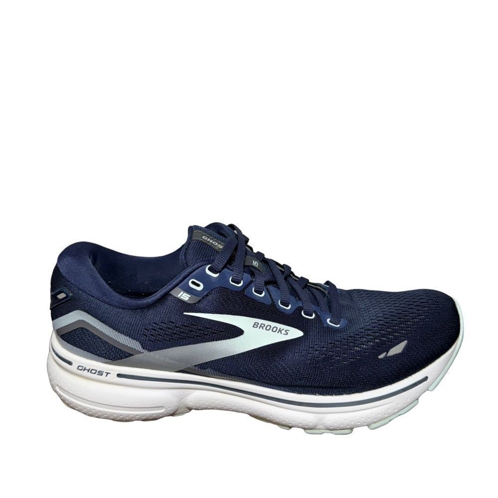 Brooks ghost 15 Blue and White Athletic Shoes size 9.5